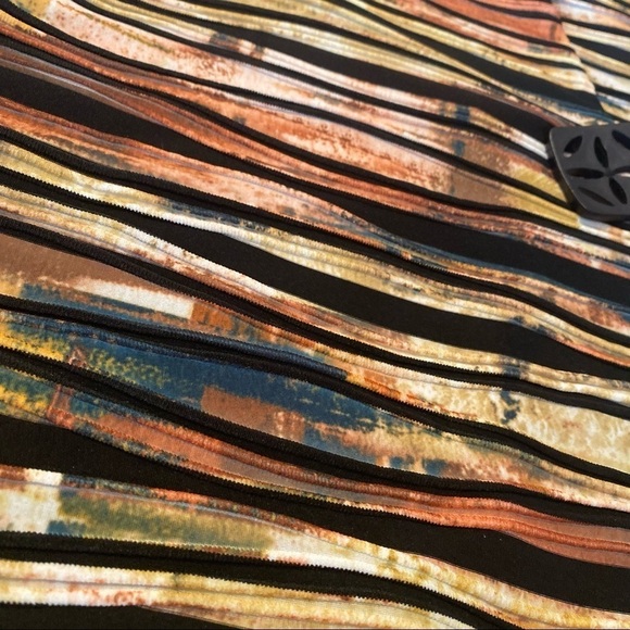 IC by Connie K Asymmetrical Striped 3/4 Sleeve Jacket - L - Picture 12 of 14